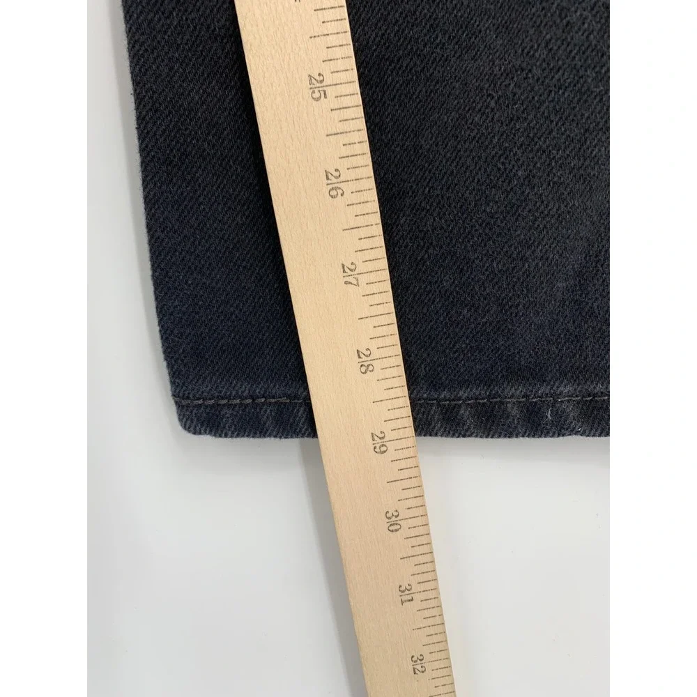 Levis 505 Jeans Mens 34x30 Black Regular Fit Straight Leg Denim Pants